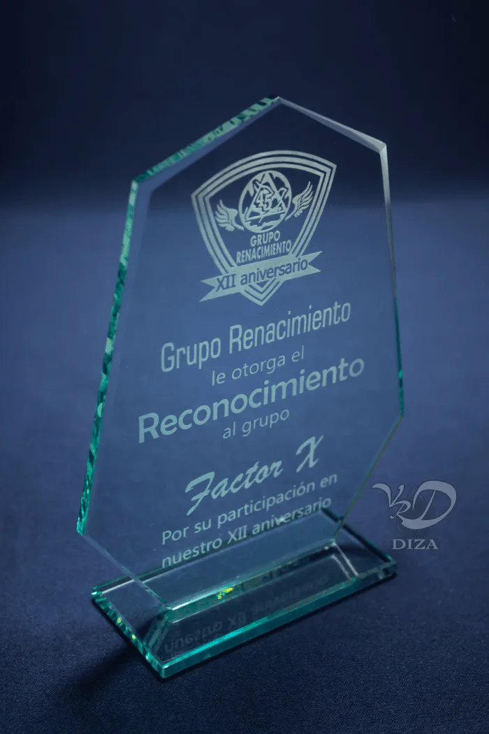 reconocimiento redondo diamantado